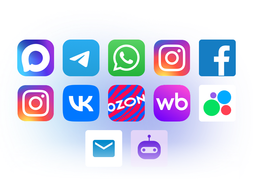 Обработка обращений с Авито, Telegram, MAX, WhatsApp