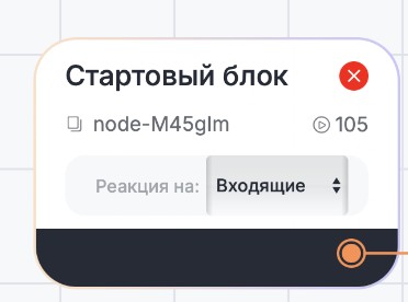 Стартовый блок реакции на входящие