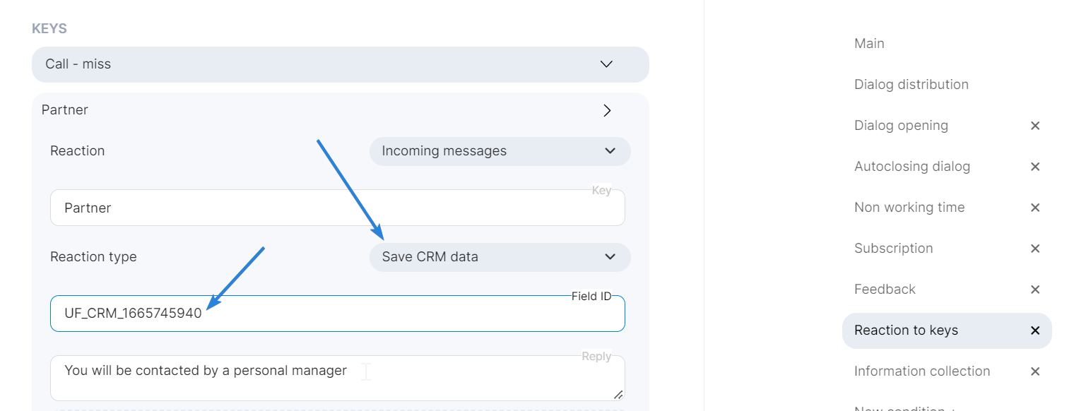 Save data in CRM